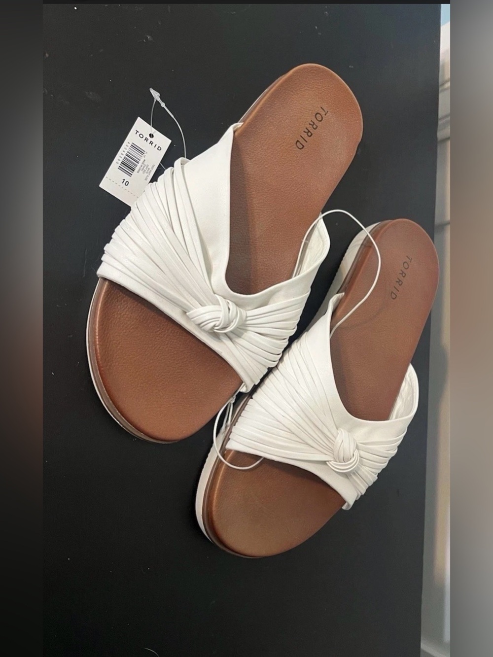 Torrid Knot Slides Sandals Size 10 White